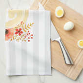 Waterverf van goudkoorts met schuine streep theedoek (Quarter Fold)