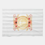 Waterverf van goudkoorts met schuine streep theedoek (Horizontaal)