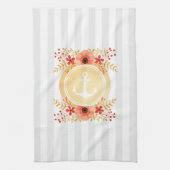 Waterverf van goudkoorts met schuine streep theedoek (Verticaal)