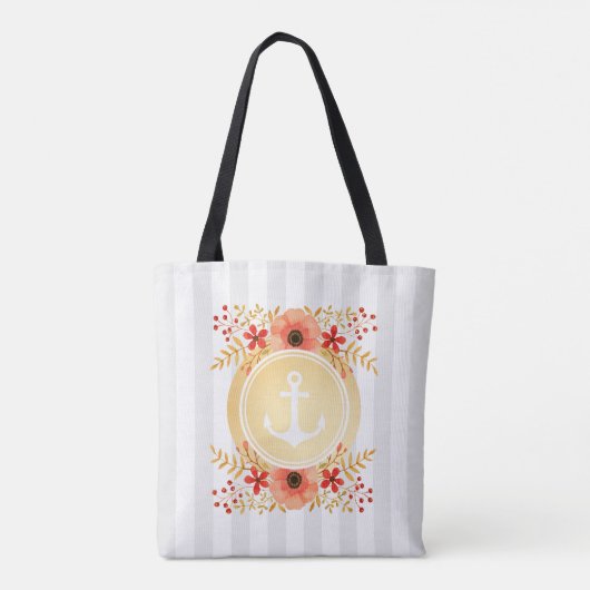 Waterverf van goudkoorts met schuine streep tote bag (Achterkant)