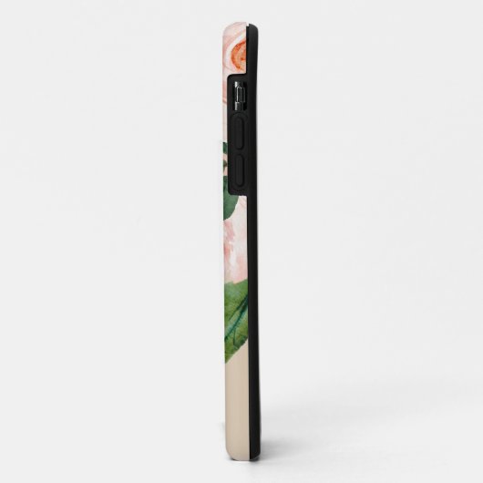 Waterverf van goudroze ivoor met Jouw naam Case-Mate iPhone Case (Achterkant/links)