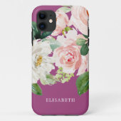Waterverf van goudroze ivoor met Jouw naam Case-Mate iPhone Case (Achterkant)