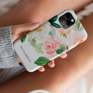 Waterverf van goudroze ivoor met Jouw naam Case-Mate iPhone Case