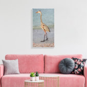 Waterverf van Great Blue Heron Canvas Afdruk (Insitu (Woonkamer))