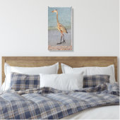 Waterverf van Great Blue Heron Canvas Afdruk (Insitu (Slaapkamer))