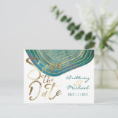Waterverf van groene agaat | Het Briefkaart Datum (Staand voorkant)