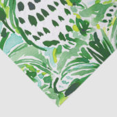 WATERVERF van groene anananas met TROPISCHE SITCH Tissuepapier (Detail)