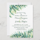 Waterverf van groene Fern Foliage Kaart (Voorkant)