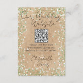 Waterverf van Gypsophila Floral onze bruiloft Informatiekaartje (Voorkant)