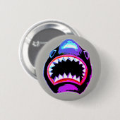 Waterverf van haaien ronde button 5,7 cm (Voorkant /achterkant)