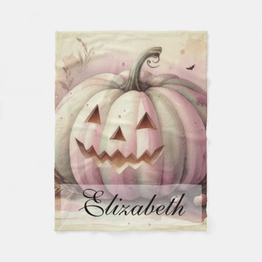 waterverf van Halloween pompoenen Herfst Fleece Deken (Voorkant)