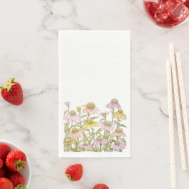 Waterverf van handdoek met botanische kunstwerken servet