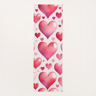 Waterverf van harten yogamat