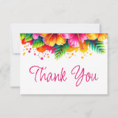 Waterverf van Hawaiian Tropical Floral Bedankkaart (Voorkant)