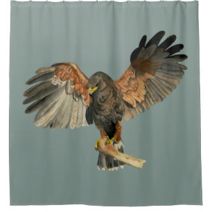 Waterverf van Hawk Flapping Wings Douchegordijn