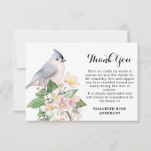 Waterverf van herdenking Floral sympathie begrafen Bedankkaart (Voorkant)