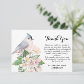 Waterverf van herdenking Floral sympathie begrafen Bedankkaart (Staand voorkant)