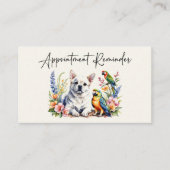 Waterverf van herinnering voor afspraak van dieren visitekaartje (Voorkant)