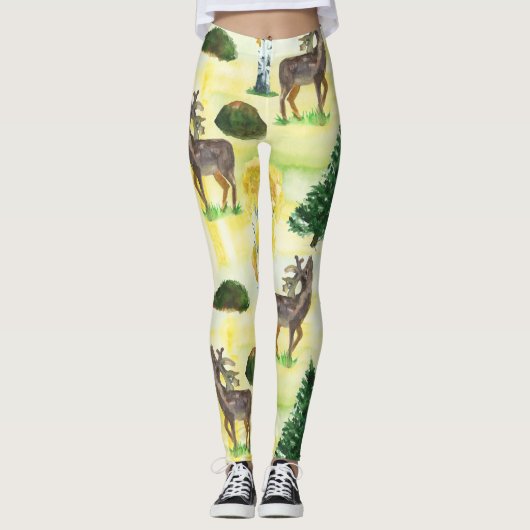 Waterverf van herten leggings (Voorkant)