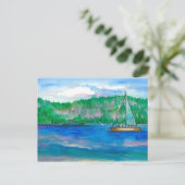 Waterverf van het Alpenbergmeer Briefkaart (Staand voorkant)