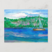 Waterverf van het Alpenbergmeer Briefkaart (Voorkant)