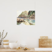 Waterverf van het American Samoa National Park Poster (Keuken)