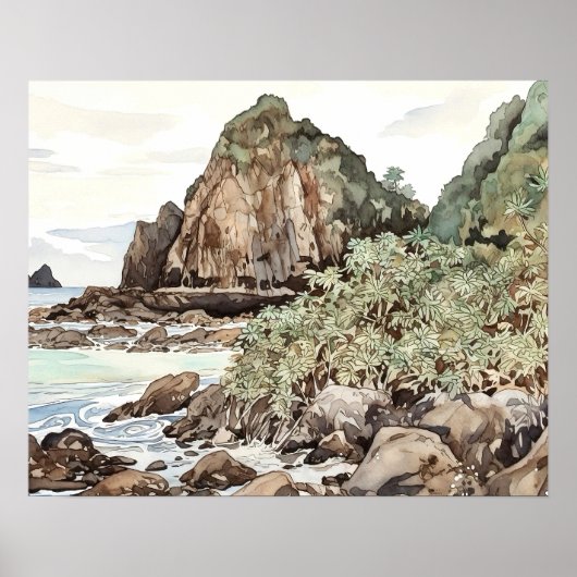 Waterverf van het American Samoa National Park Poster (Voorkant)