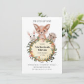 Waterverf van het Baby shower van het bosboomstamh Kaart (Staand voorkant)