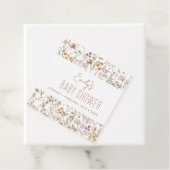 Waterverf van het Baby shower van Wildflower Boho Bedankjes Labels (In situ)