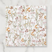 Waterverf van het Baby shower van Wildflower Boho Bedankjes Labels (Achterkant)