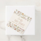 Waterverf van het Baby shower van Wildflower Boho Bedankjes Labels (In situ)