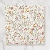Waterverf van het Baby shower van Wildflower Boho Bedankjes Labels (Achterkant)