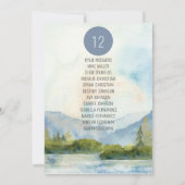 Waterverf van het bergmeer per tafelzitplaats (Achterkant)