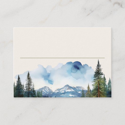 Waterverf van het bergwoud plaatskaartje (Voorkant)