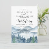 Waterverf van het bijtende gebergte kaart (Staand voorkant)