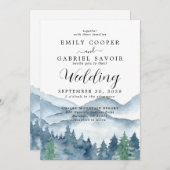 Waterverf van het bijtende gebergte kaart (Voorkant / Achterkant)