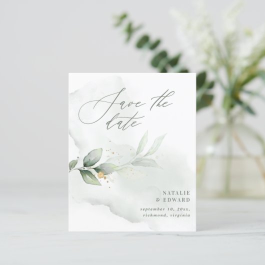 waterverf van het blad met de budgettaire bestemmi (Staand voorkant)