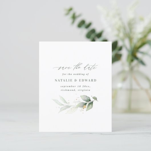 waterverf van het blad met de budgettaire bestemmi (Staand voorkant)