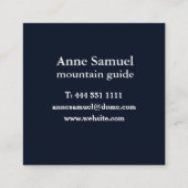 Waterverf van het blauwe gebergte Modern Visitekaa Vierkante Visitekaartje (Achterkant)