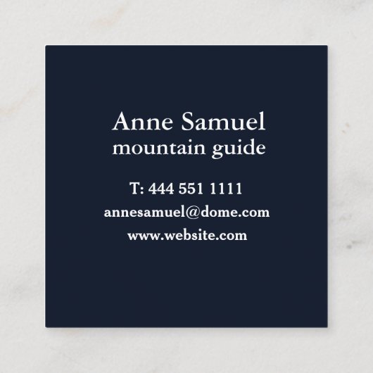 Waterverf van het blauwe gebergte Modern Visitekaa Vierkante Visitekaartje (Achterkant)