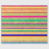 Waterverf van het bloeden Stripes tissuepapier Cadeaupapier (Vlak)