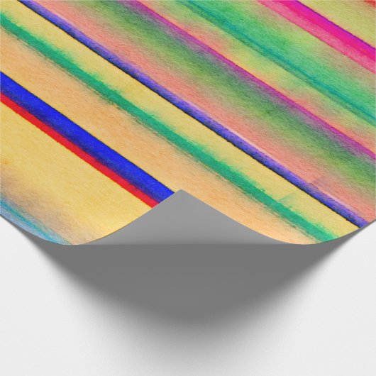 Waterverf van het bloeden Stripes tissuepapier Cadeaupapier (Hoek)