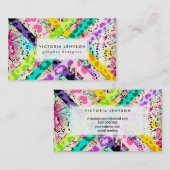 Waterverf van het BrightStor-slangenpatroon met wi Visitekaartje (Voorkant / Achterkant)