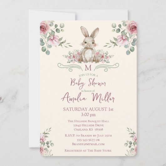 Waterverf van het Bunny Woodland Forest Kaart (Voorkant)