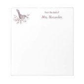 Waterverf van het bureau van de Feminine botanisch Notitieblok (Voorkant)