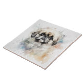 Waterverf van het charmante pekingese tegeltje (Zijkant)
