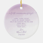 Waterverf van het communiqué Cross Lavender Keramisch Ornament (Achterkant)