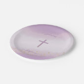 Waterverf van het communiqué Cross Lavender Papieren Bordje (Gekanteld)