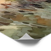 Waterverf van het Denali National Park Poster (Hoek)