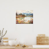 Waterverf van het Denali National Park Poster (Keuken)
